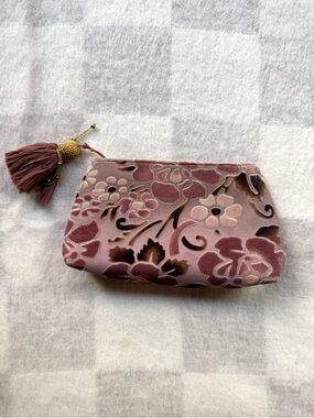 Shiraleah Velvet Floral Tassel Clutch from Anthropologie